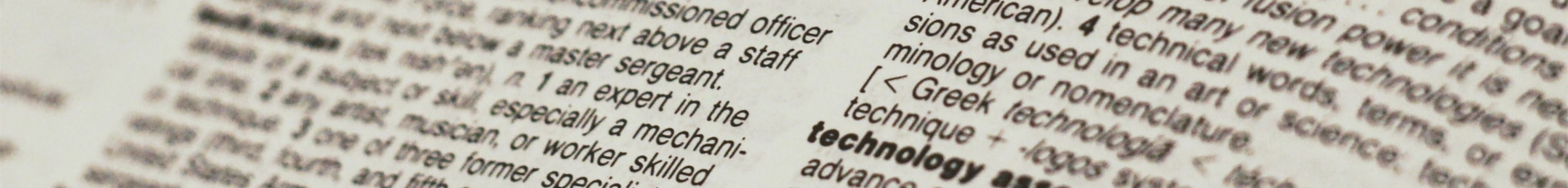 Glossary Image of a dictionary entry